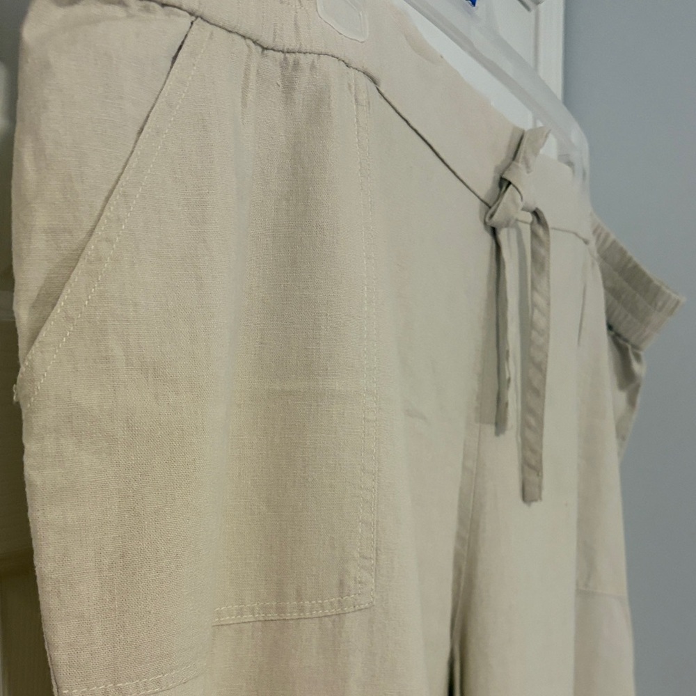 Maurices Tan Wide Leg Linen Pants - Picture 4 of 11